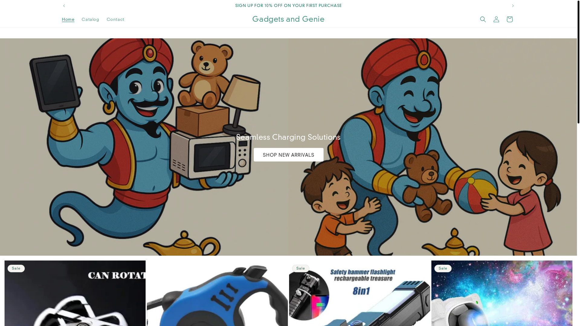 website screenshot of https://gadgetsandgenie.com/