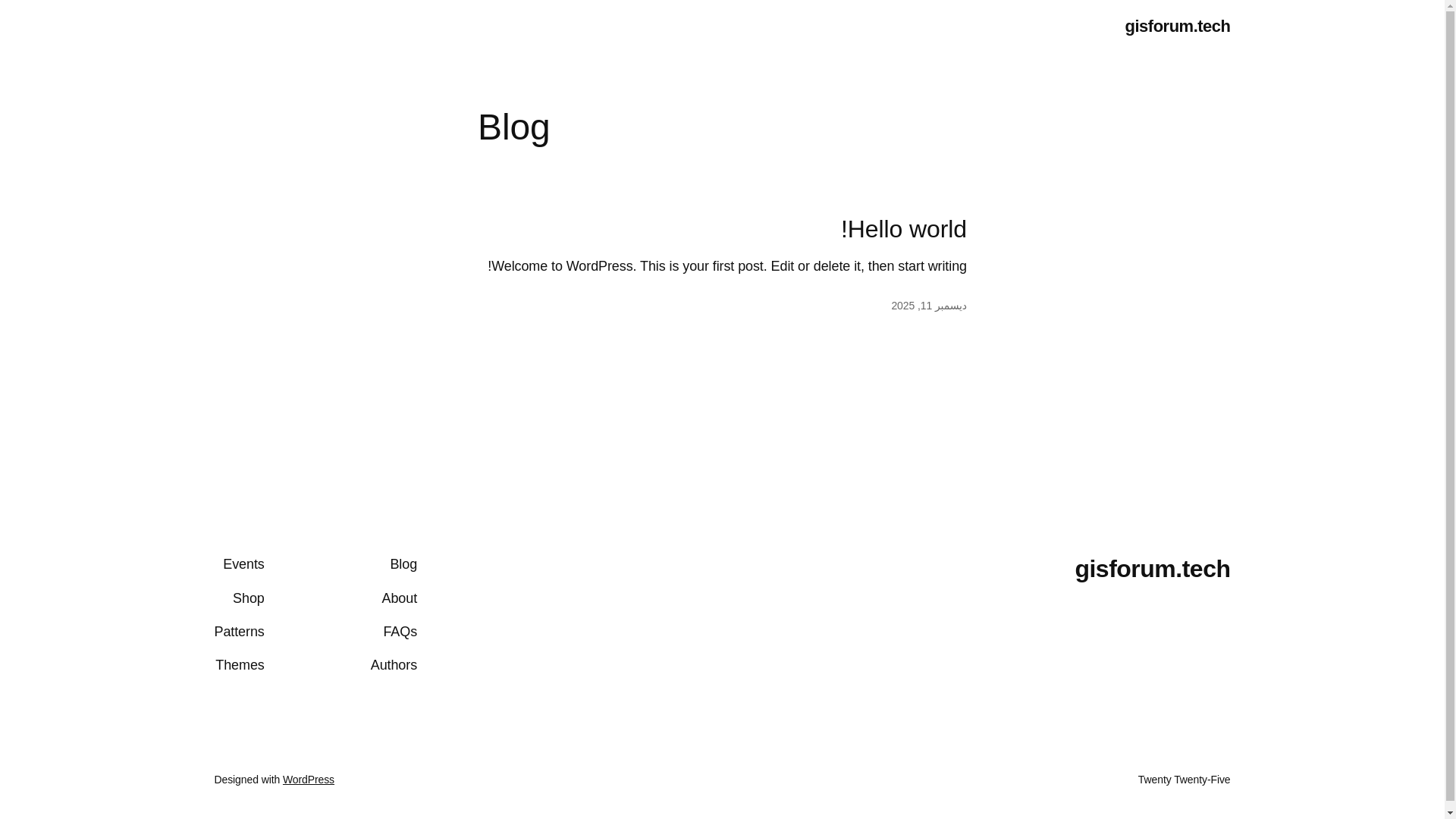 website screenshot of https://gisforum.tech/