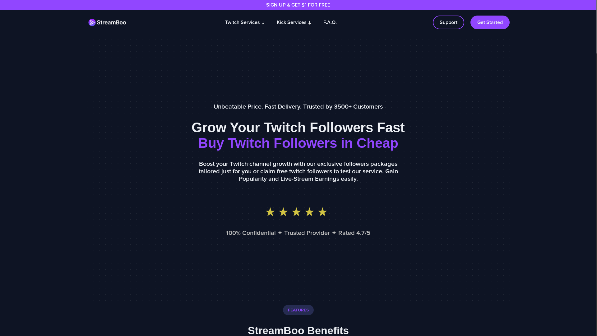 website screenshot of https://streamboo.com/