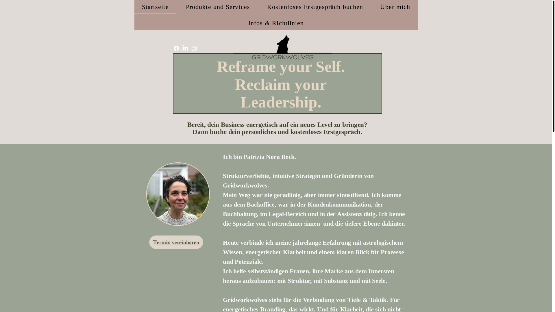 website screenshot of https://norabeck.de/