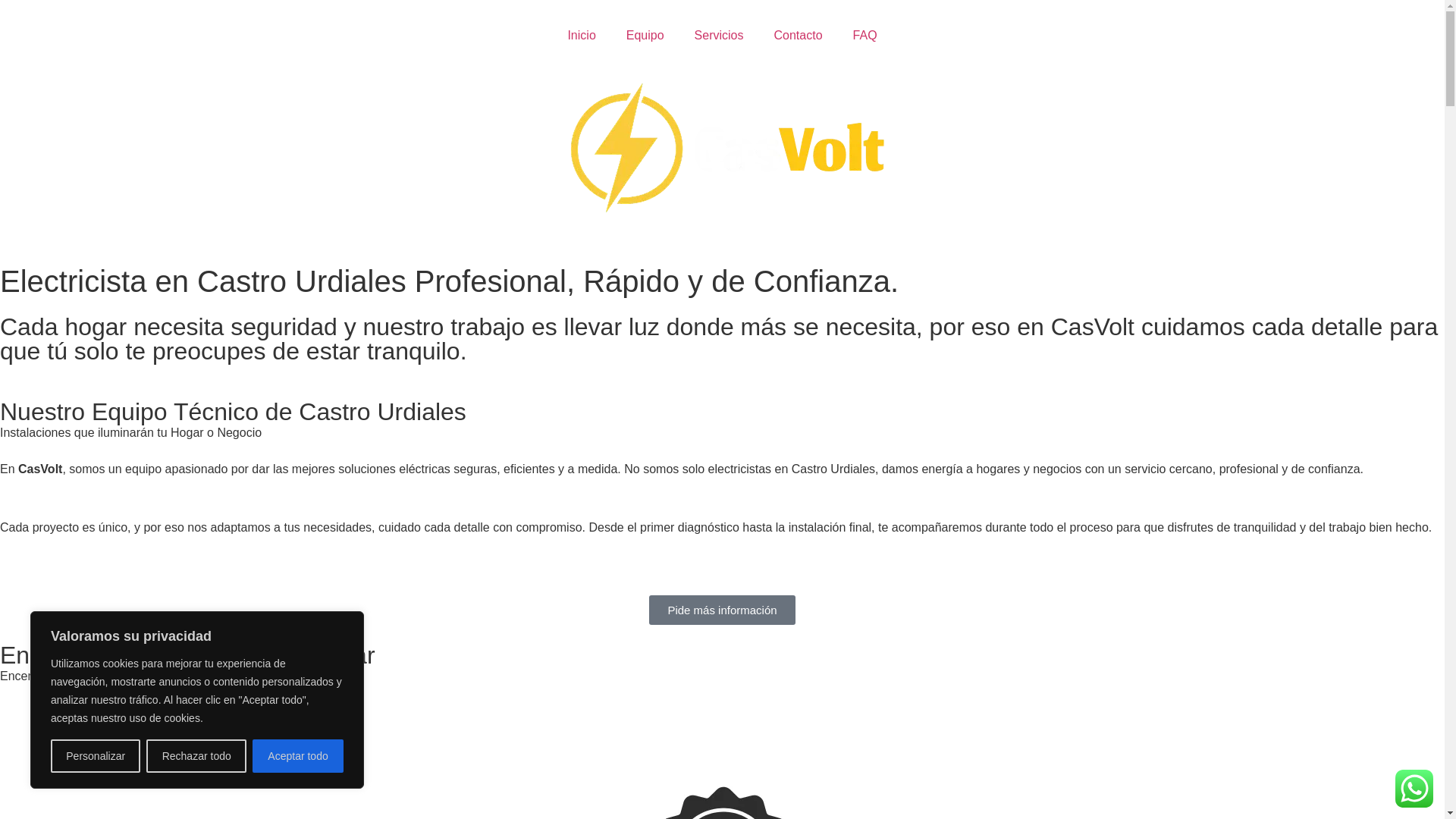 website screenshot of https://electricistacastrourdiales.com/