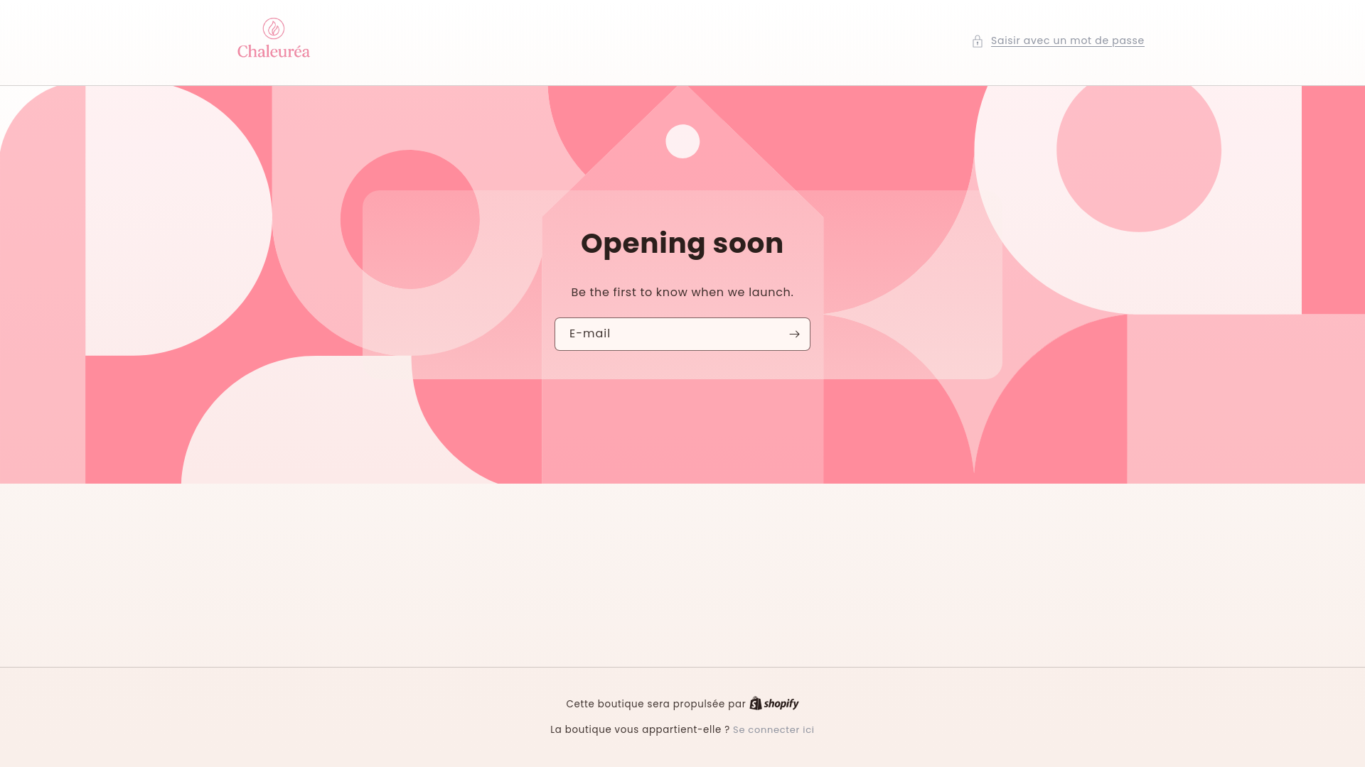 website screenshot of https://chaleurea.com/