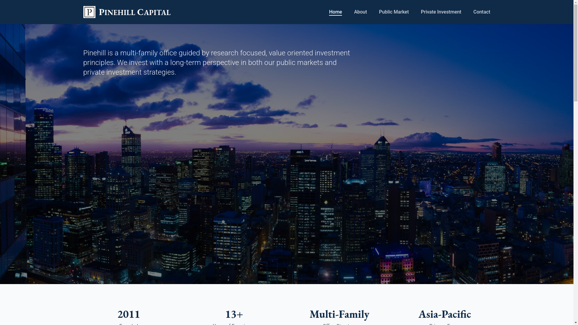 website screenshot of https://pinehillcap-website.pages.dev/