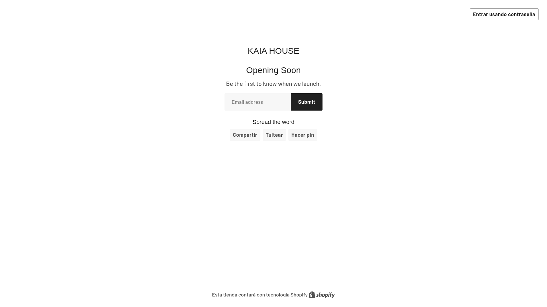 website screenshot of https://kaiahouse.shop/