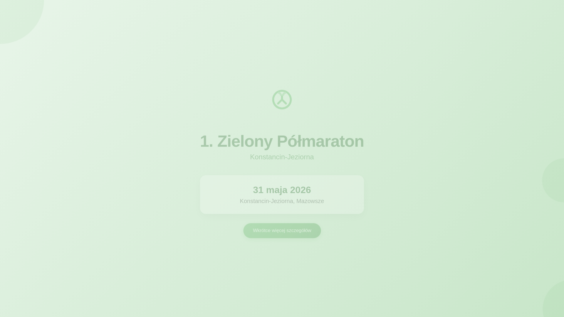 website screenshot of https://zielonypolmaraton.pl/