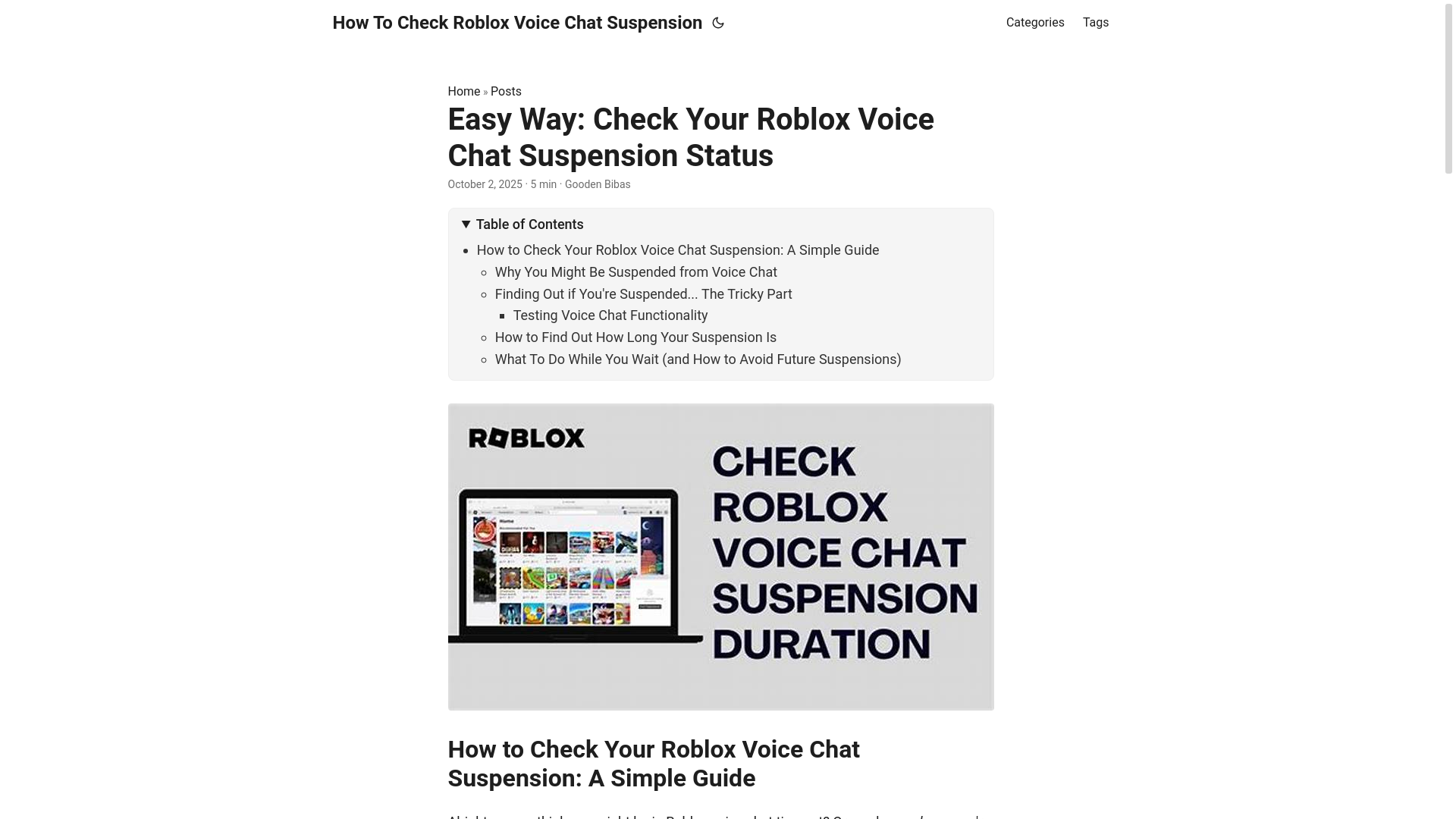 website screenshot of https://how-to-check-roblox-voice-chat-suspension.pages.dev/
