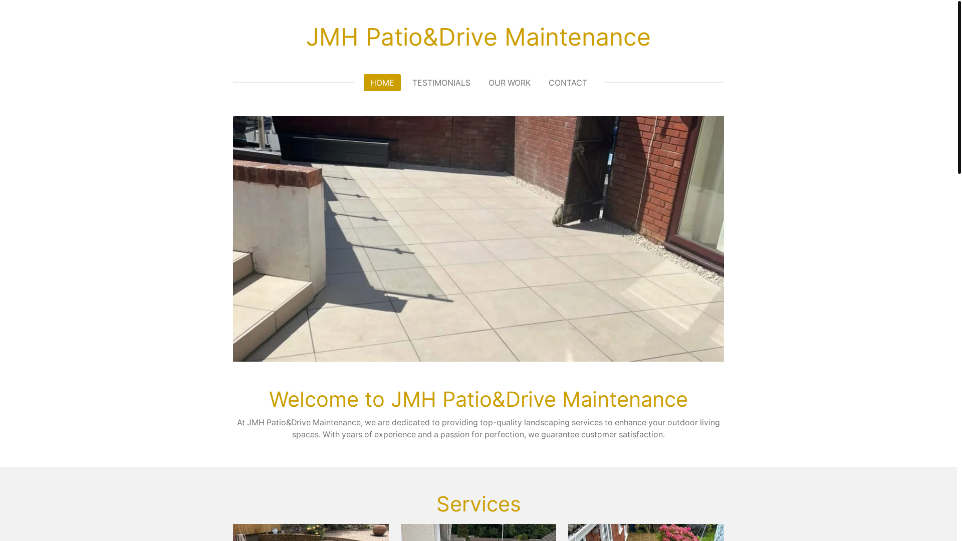 website screenshot of https://jmhpatiodrivemaintenance.com/