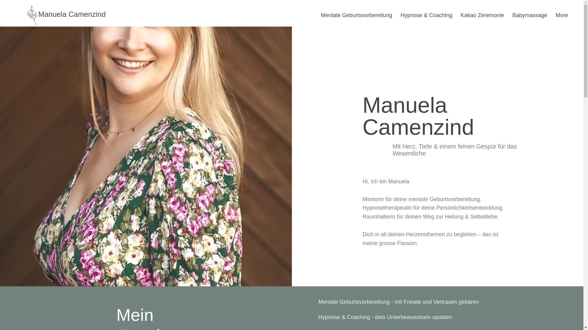 website screenshot of https://manuelacamenzind.ch/