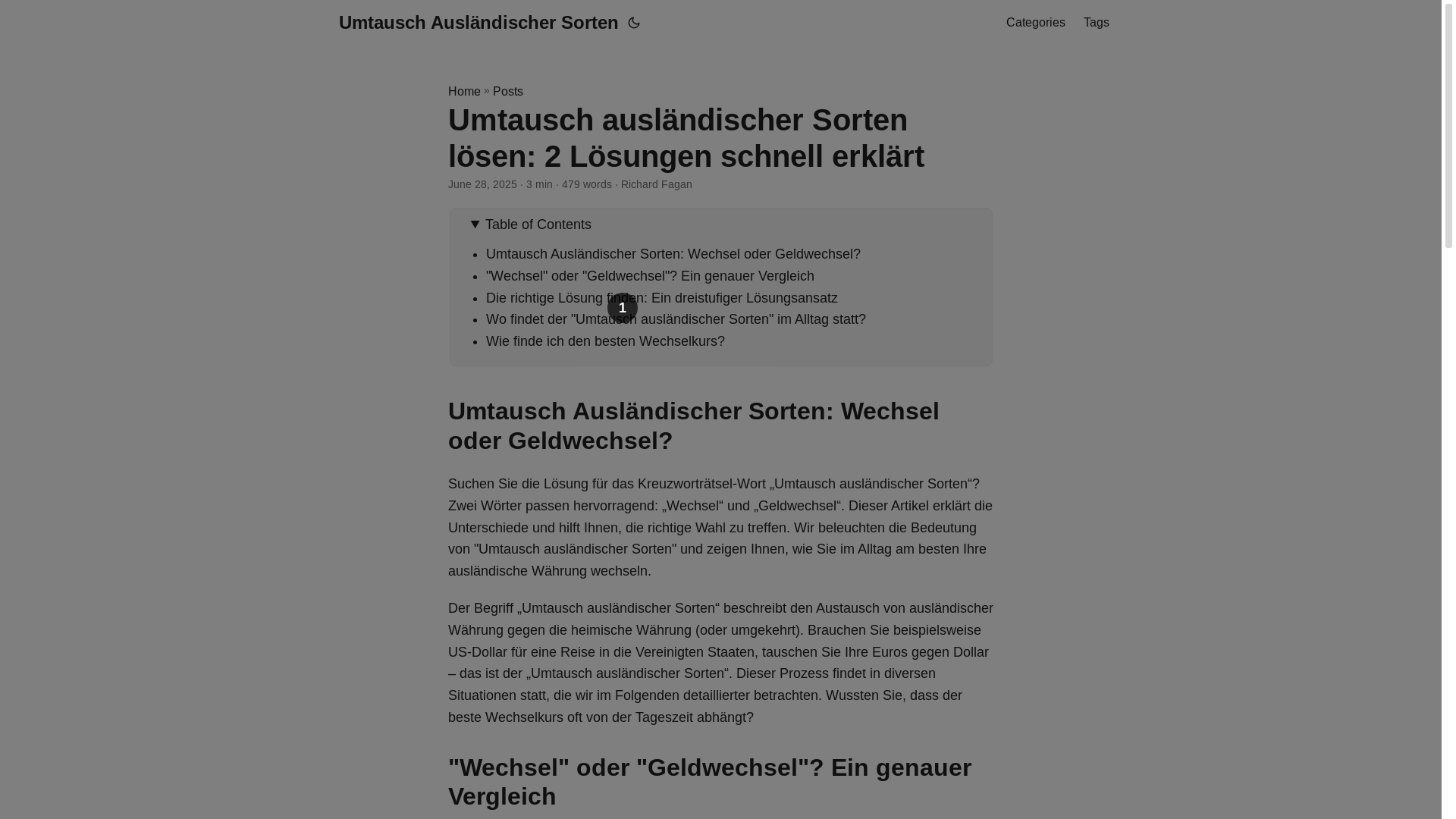 website screenshot of https://umtausch-auslandischer-sorten.pages.dev/