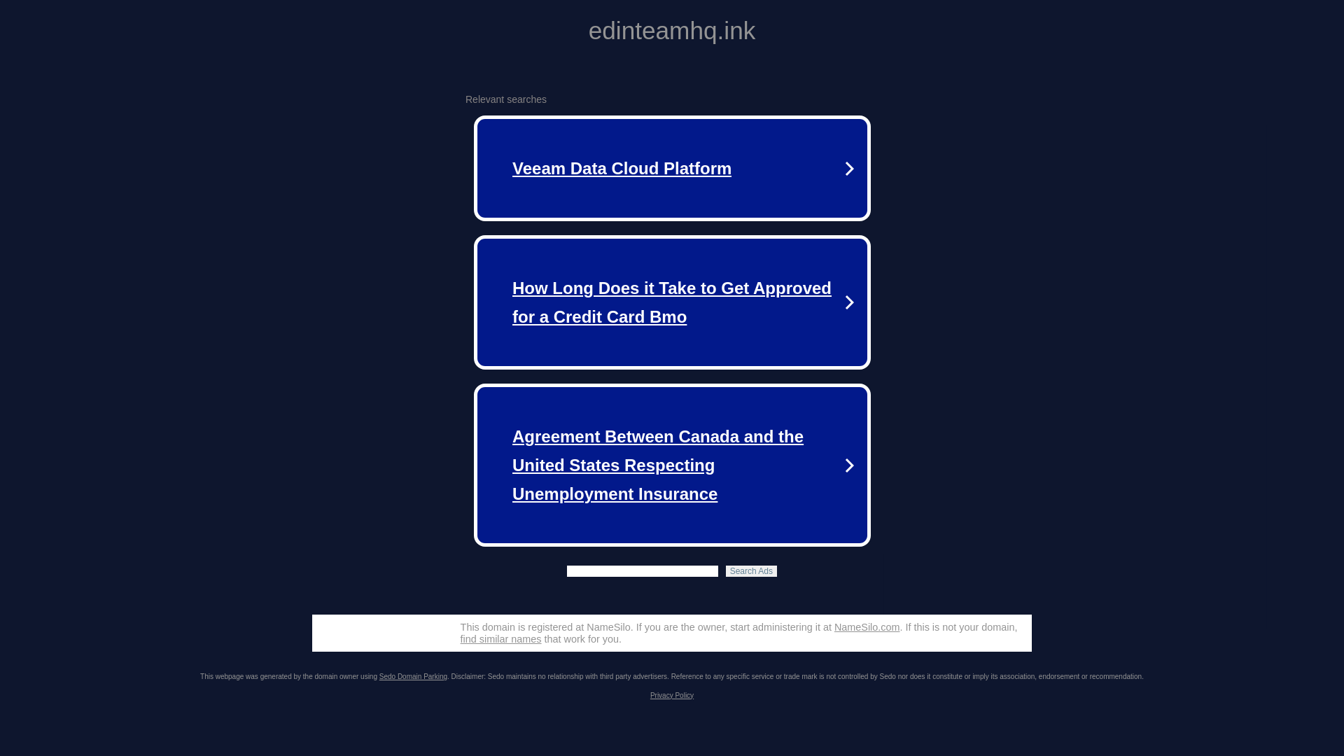 website screenshot of https://edinteamhq.ink/