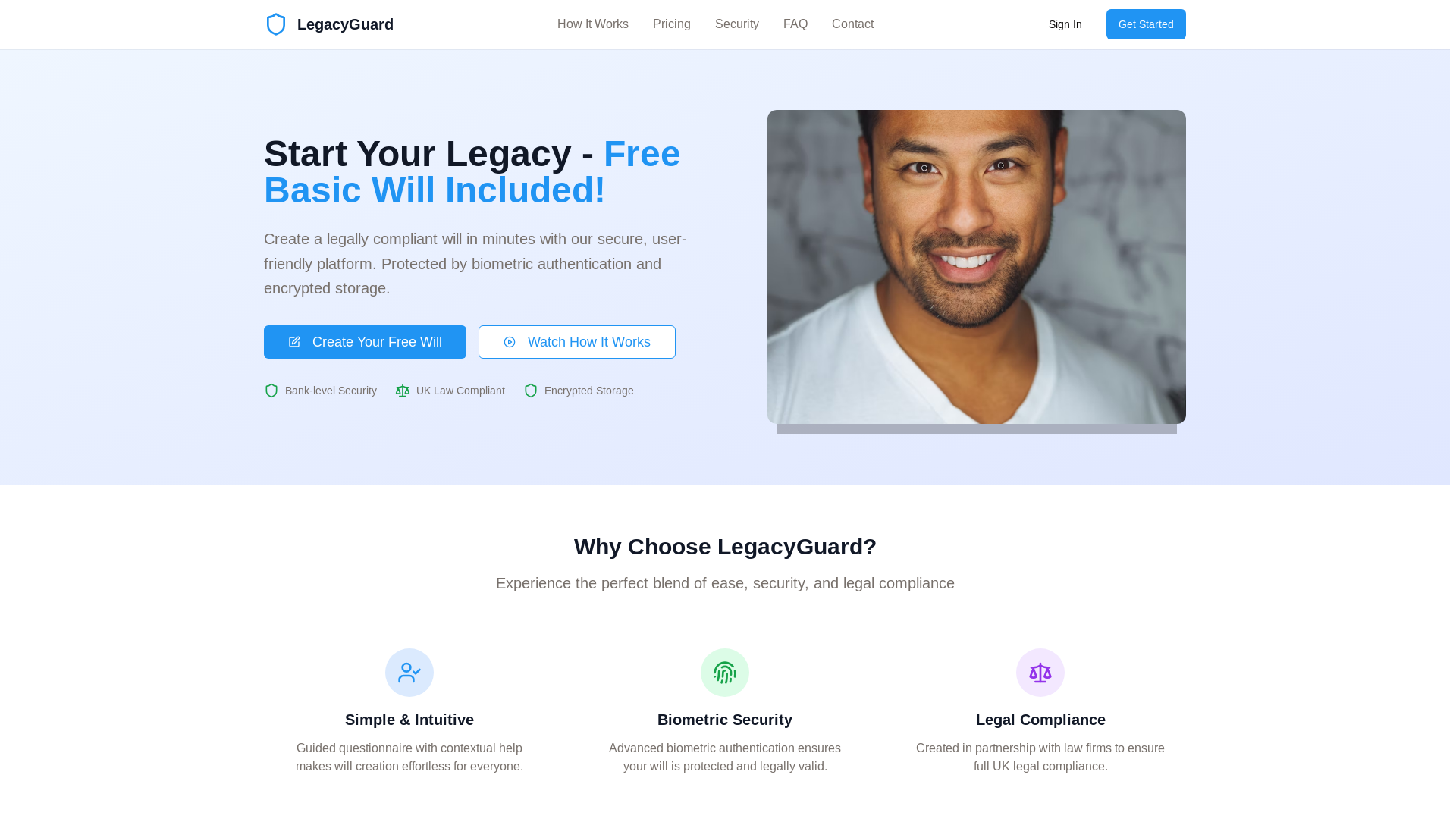website screenshot of https://futuretrustlegacy.com/