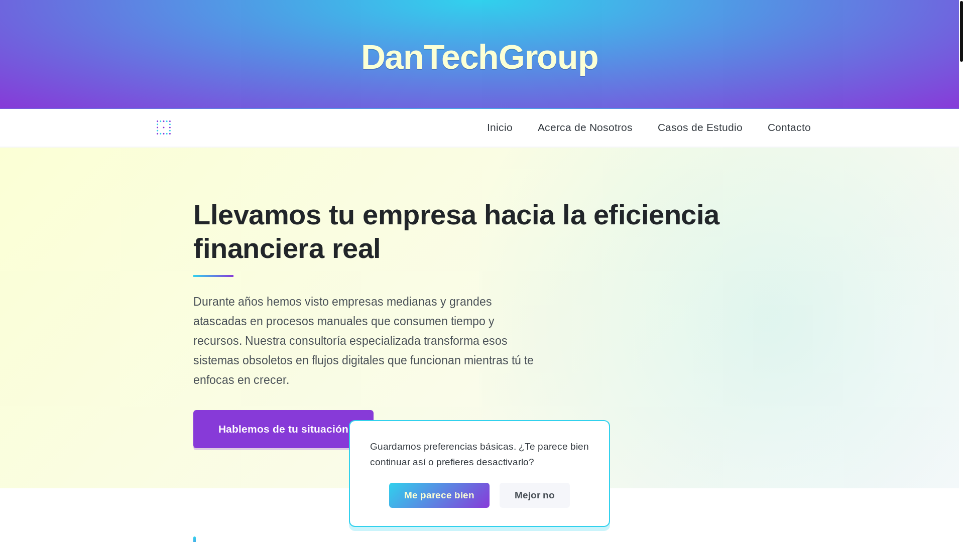 website screenshot of https://dantechgroup.info/