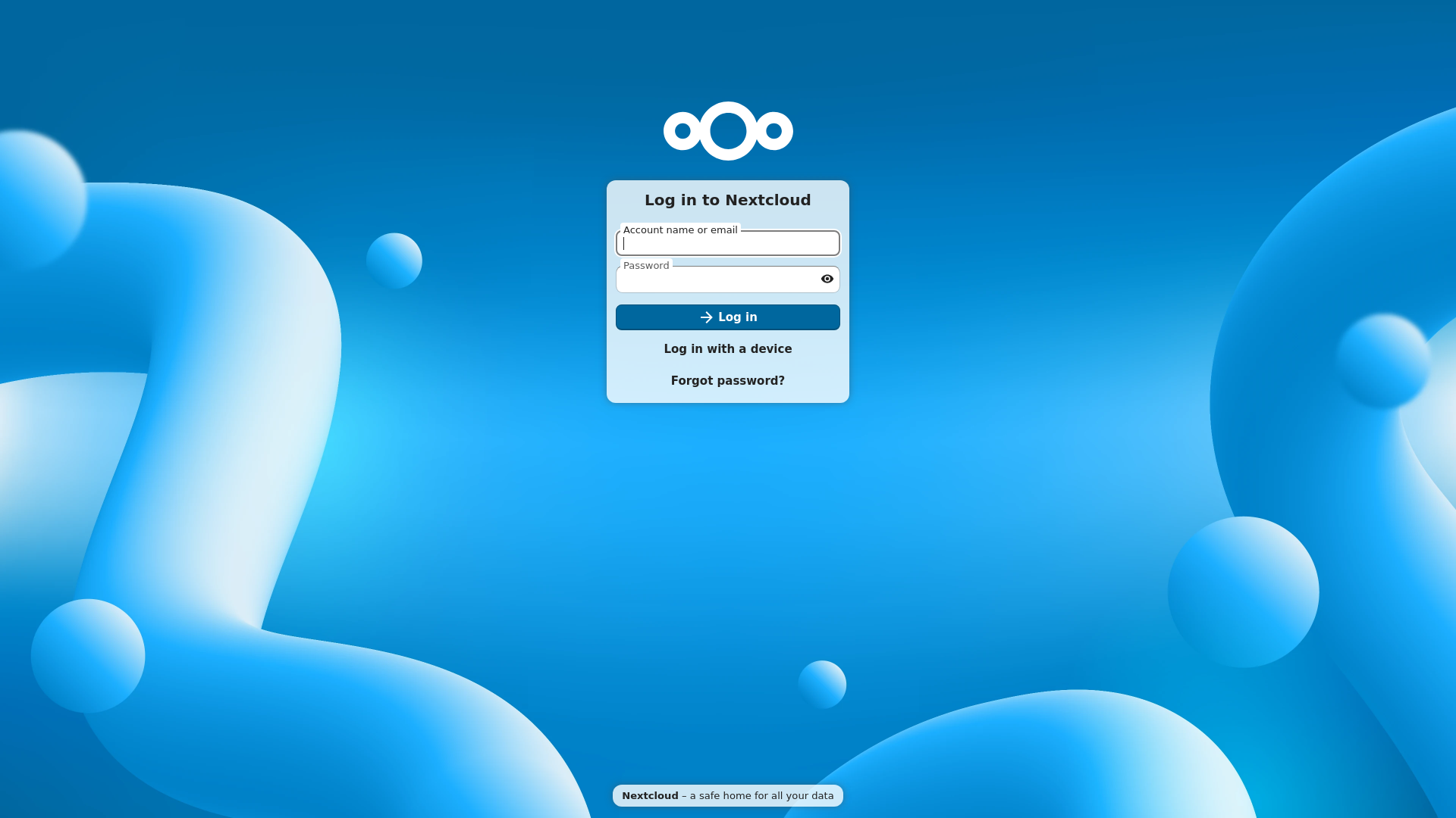 website screenshot of https://nextcloud.homelabzg.eu/