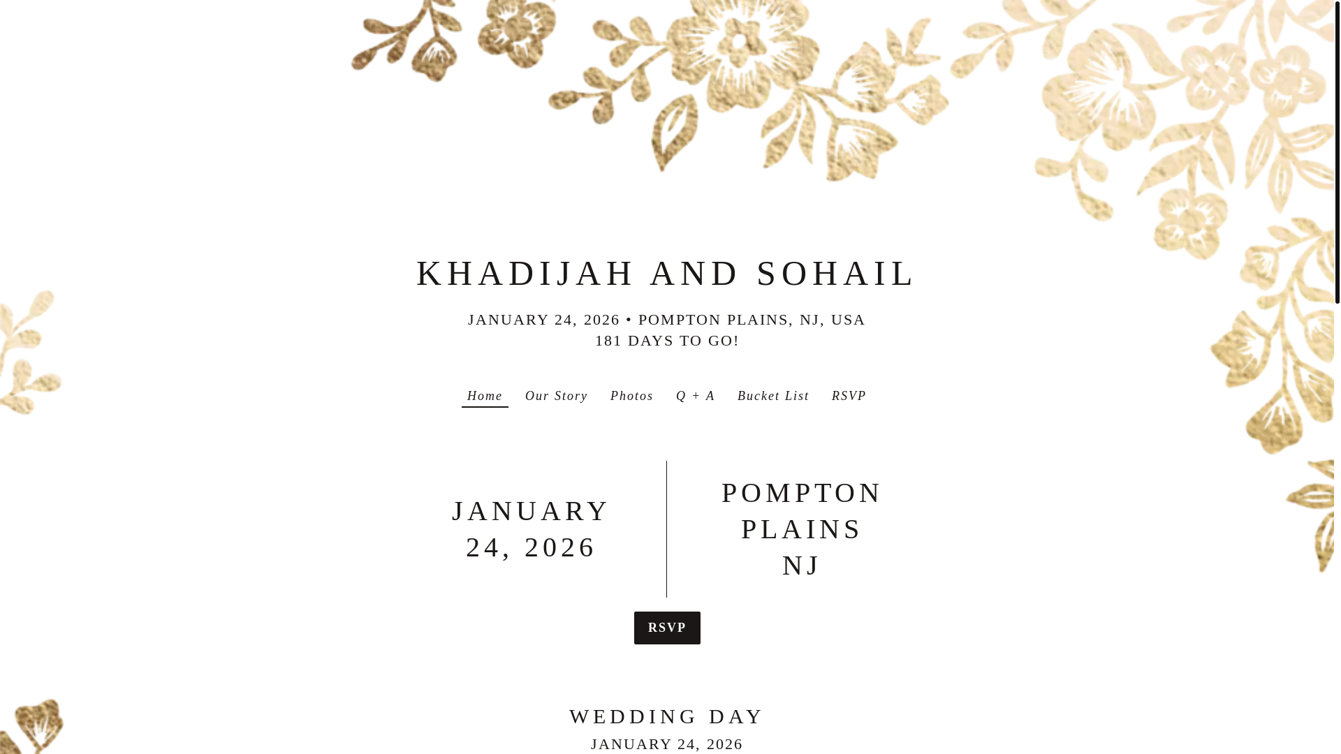 website screenshot of https://khadijahandsohail.com/