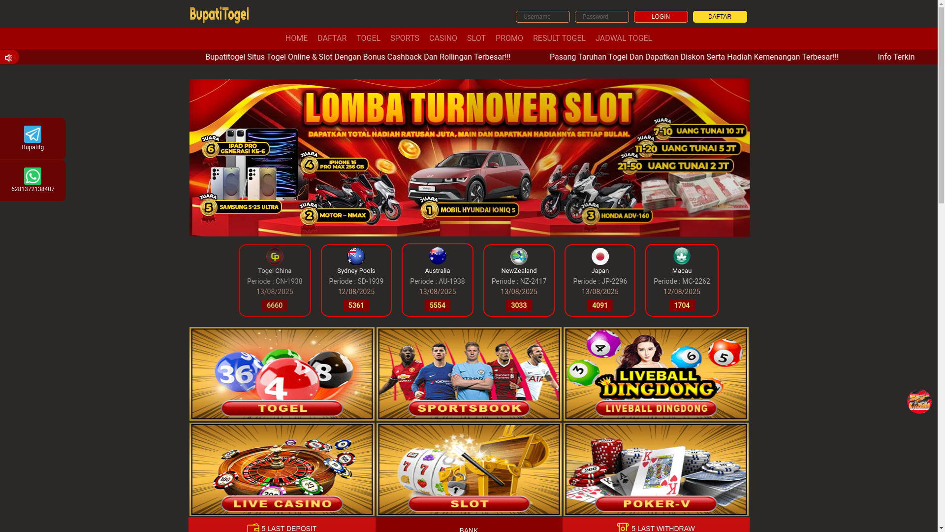 website screenshot of https://bupatipagi.online/