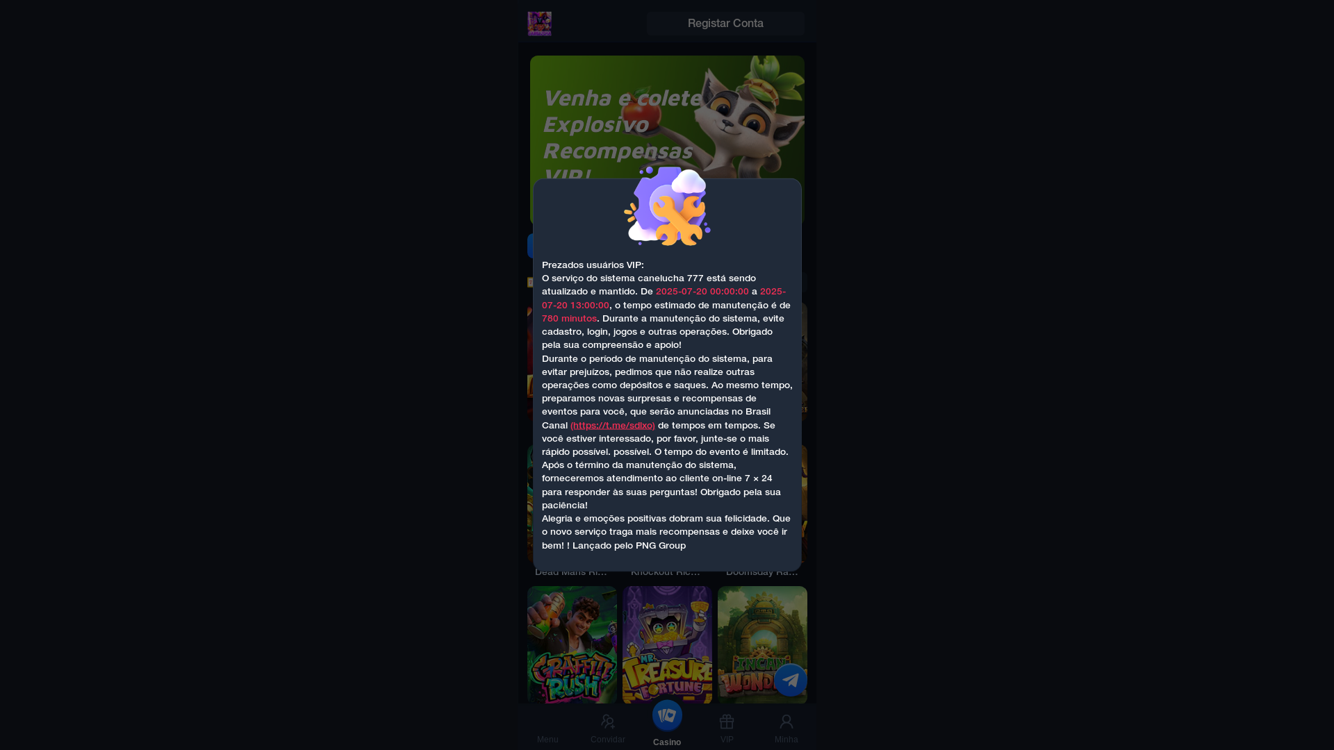 website screenshot of https://canelucha777.com/