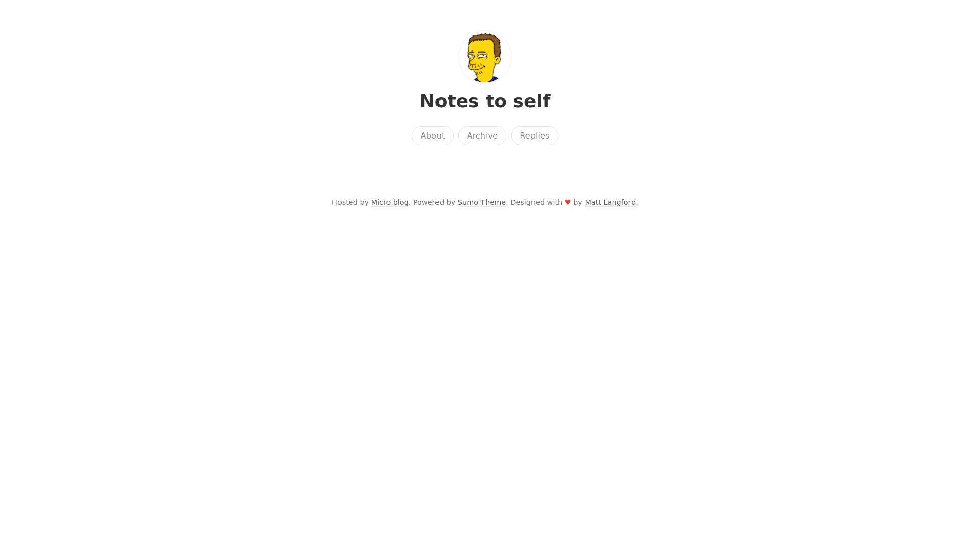 website screenshot of https://notes-to-self.de/