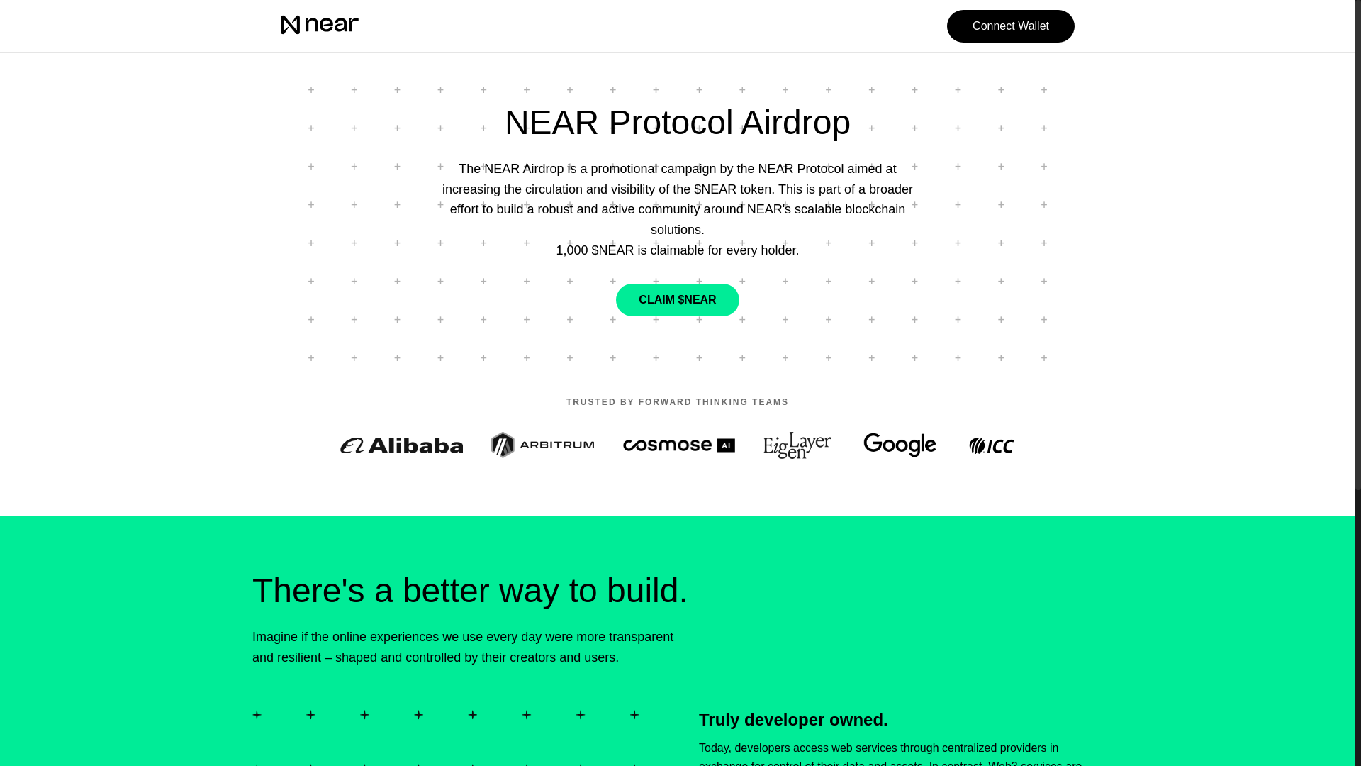 website screenshot of https://near-gives.com/