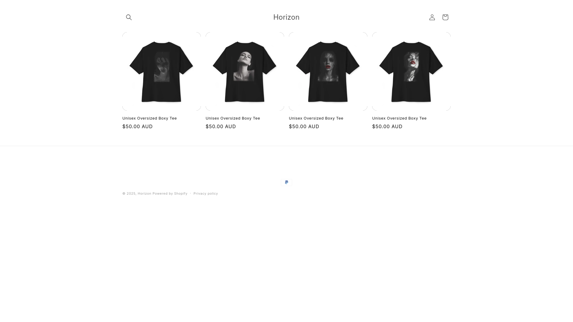 website screenshot of https://horizonau.store/