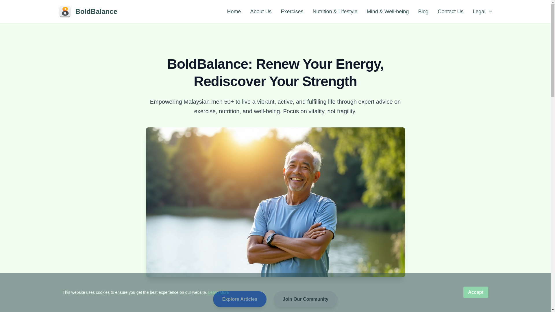 website screenshot of https://boldbalancelife.info/