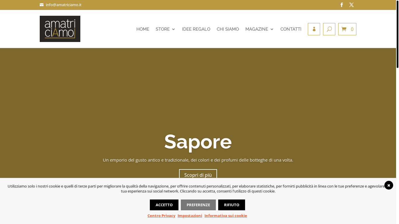website screenshot of http://amatriciamo.it/