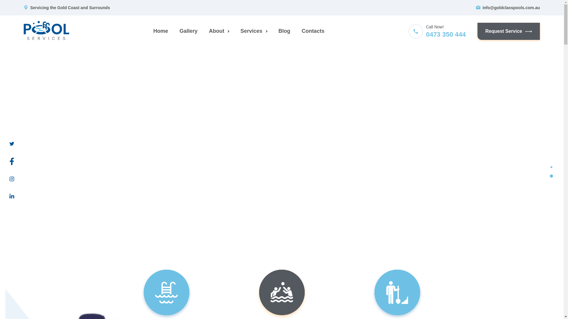 website screenshot of https://goldclasspools.online/
