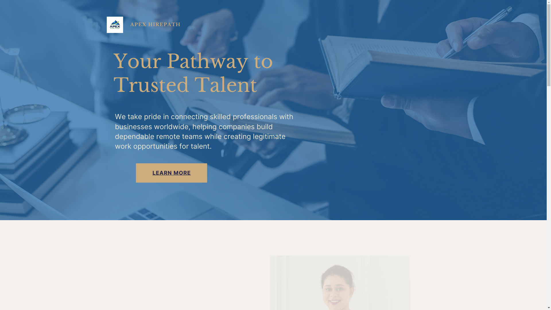 website screenshot of https://apexhirepath.com/