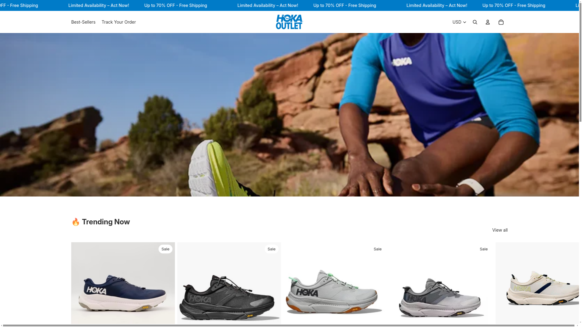 website screenshot of https://outlet-us.site/