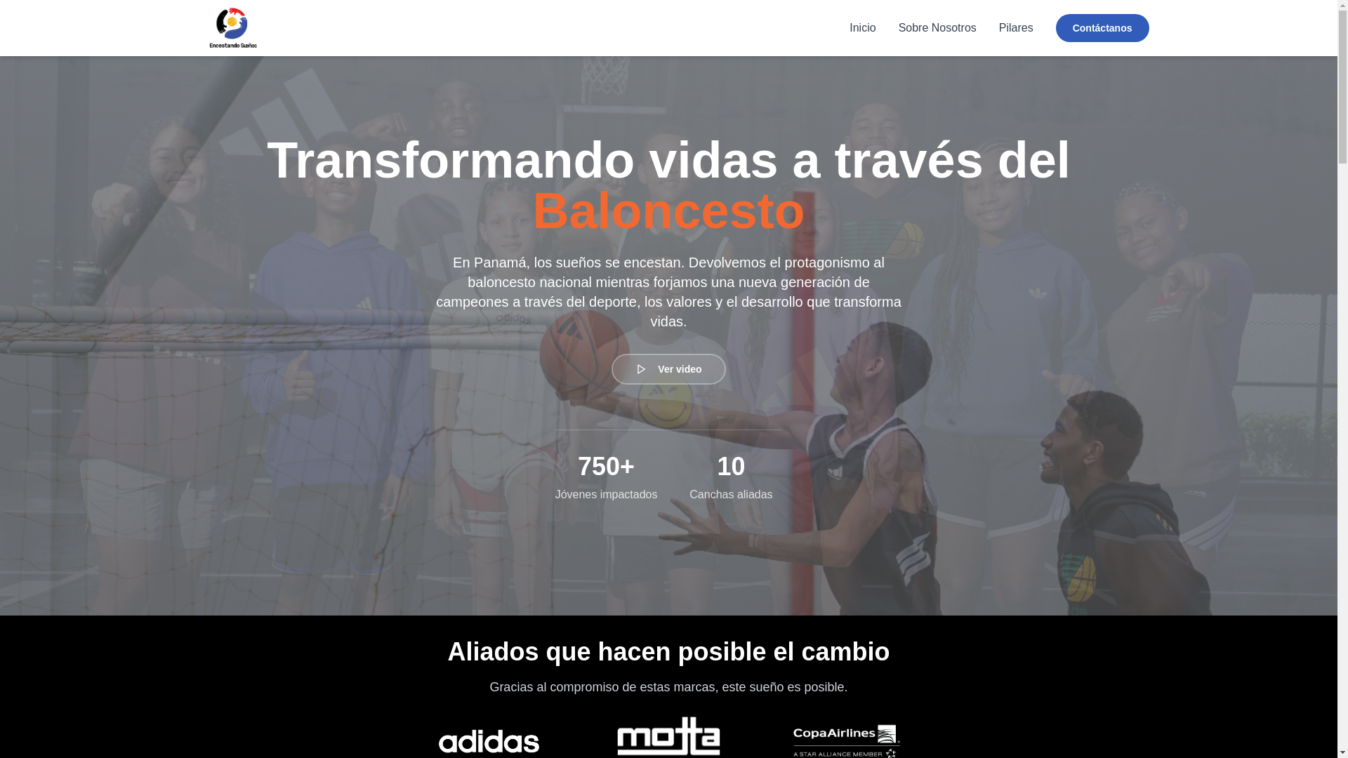 website screenshot of https://encestandosuenos.com/
