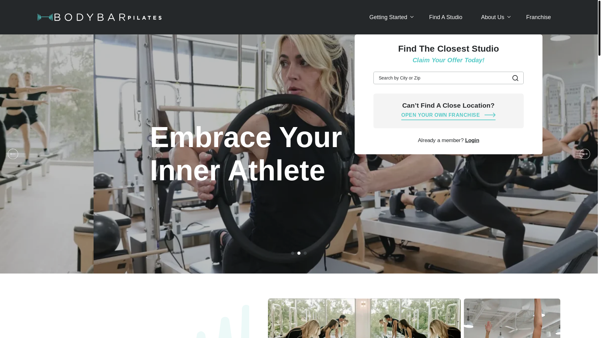 website screenshot of https://bodybarpilateselevate.com/
