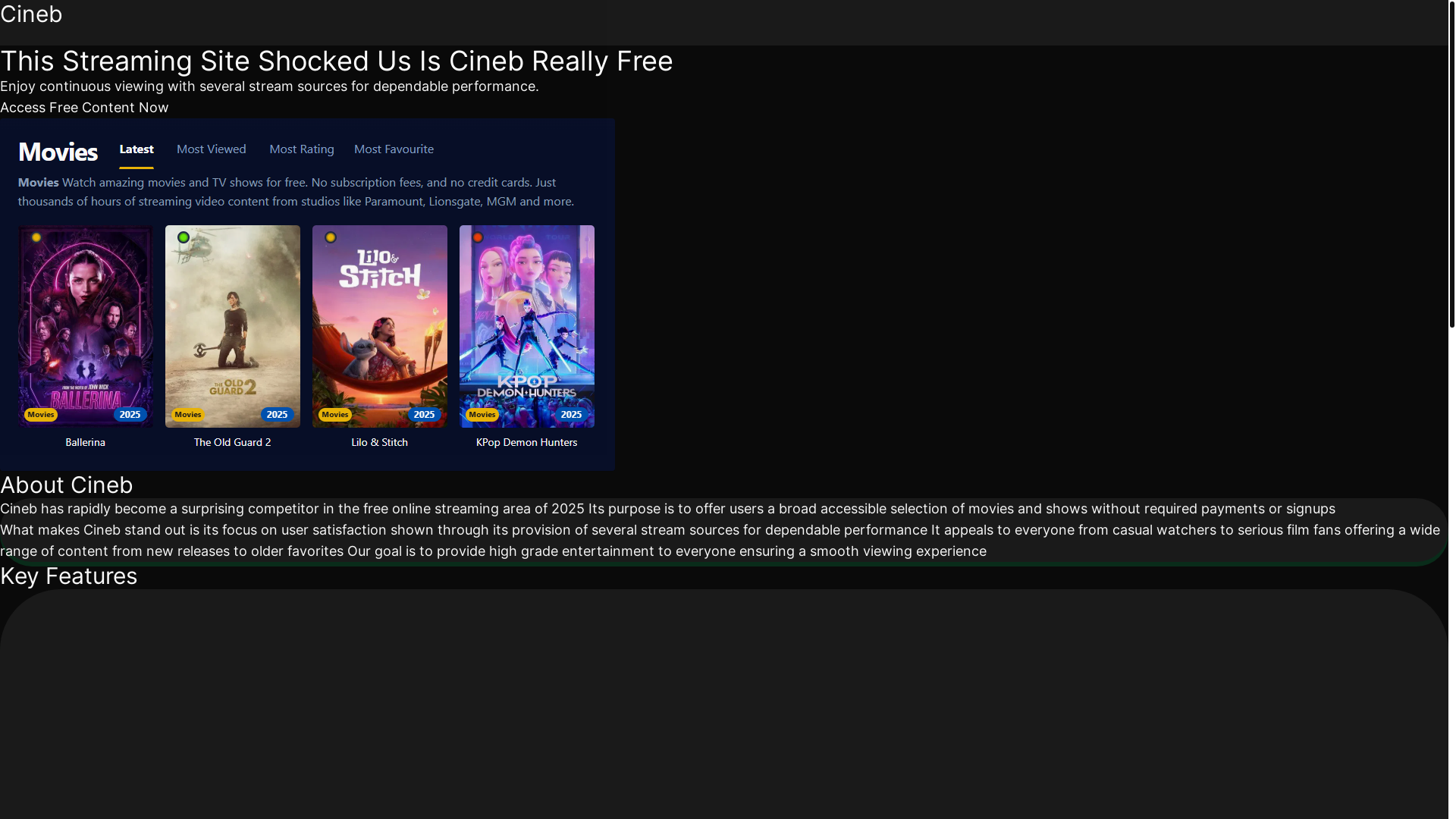 website screenshot of https://cineb-58q2.pages.dev/