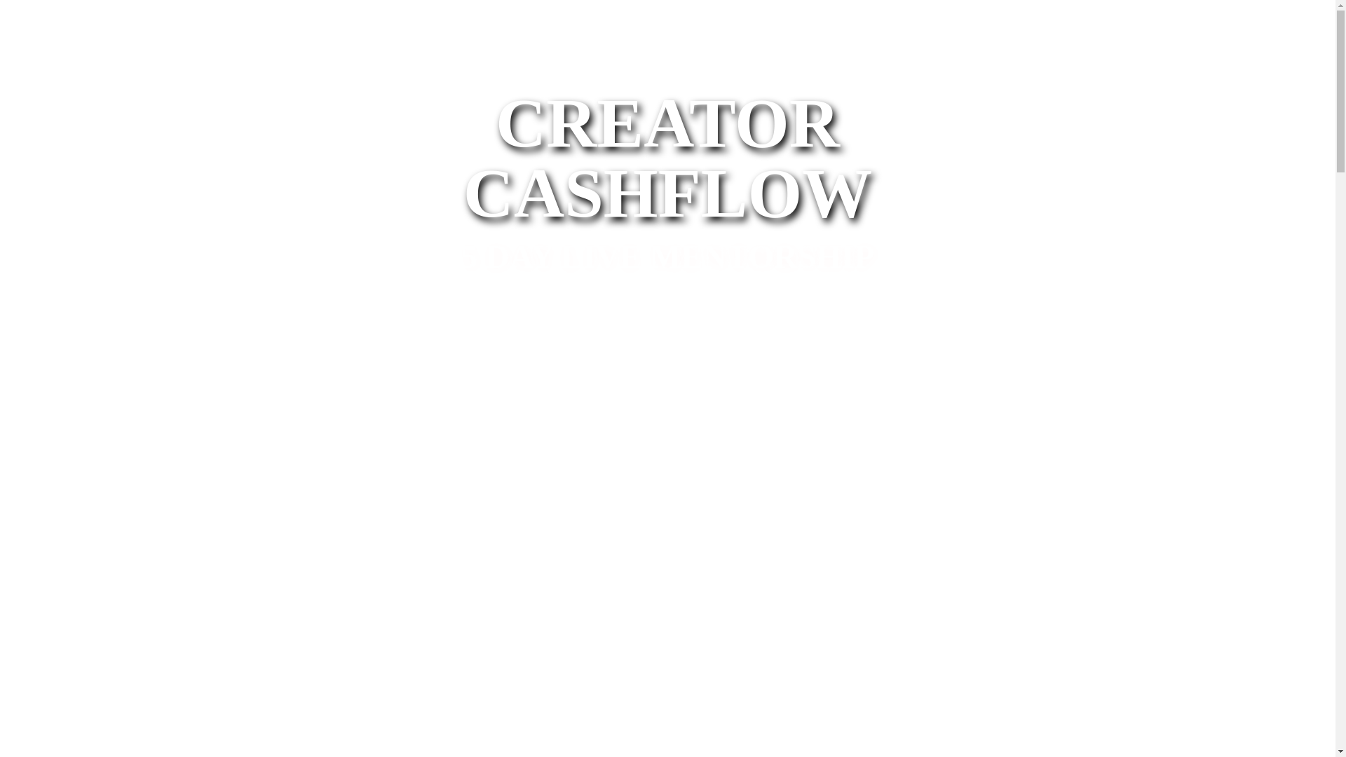 website screenshot of https://creatorcashflowlive.com/