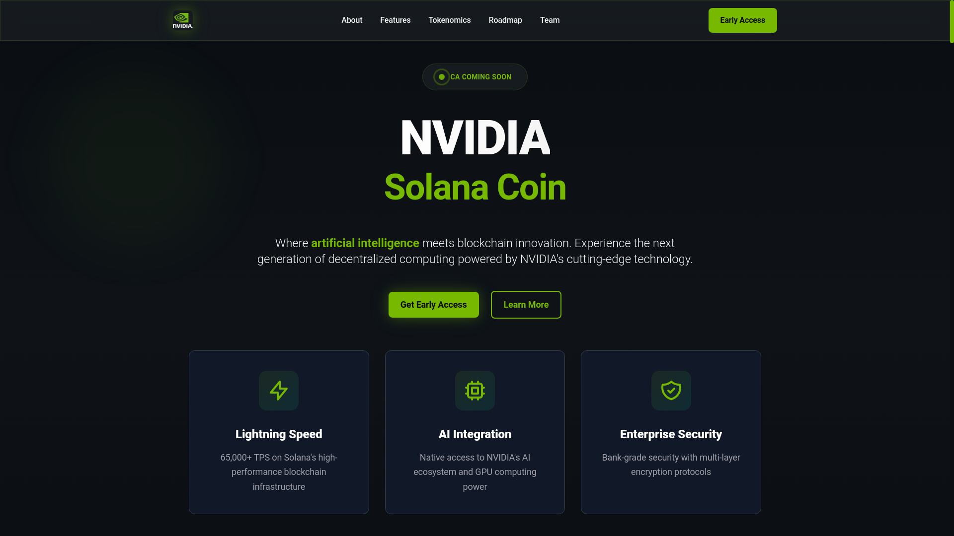 website screenshot of https://officialnvidia.com/
