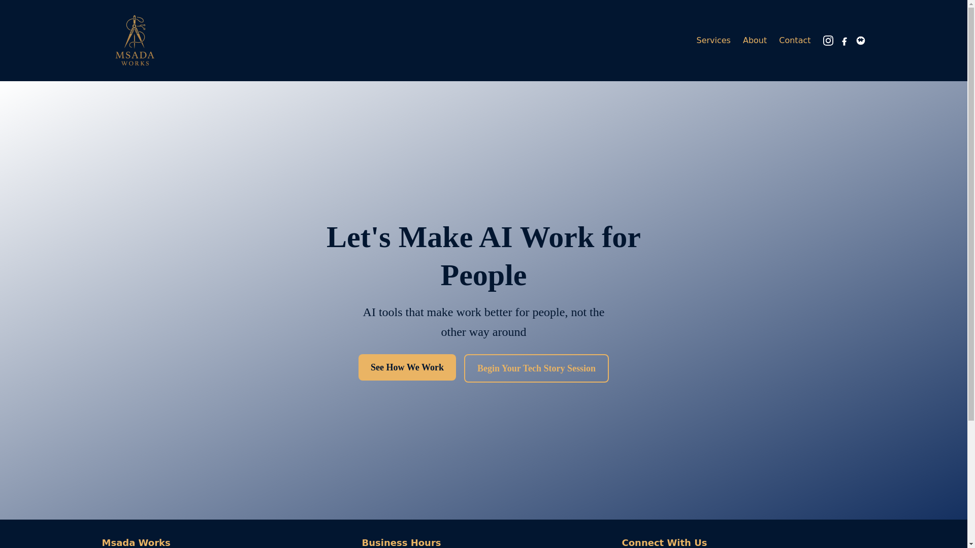 website screenshot of https://msadaworks.pages.dev/