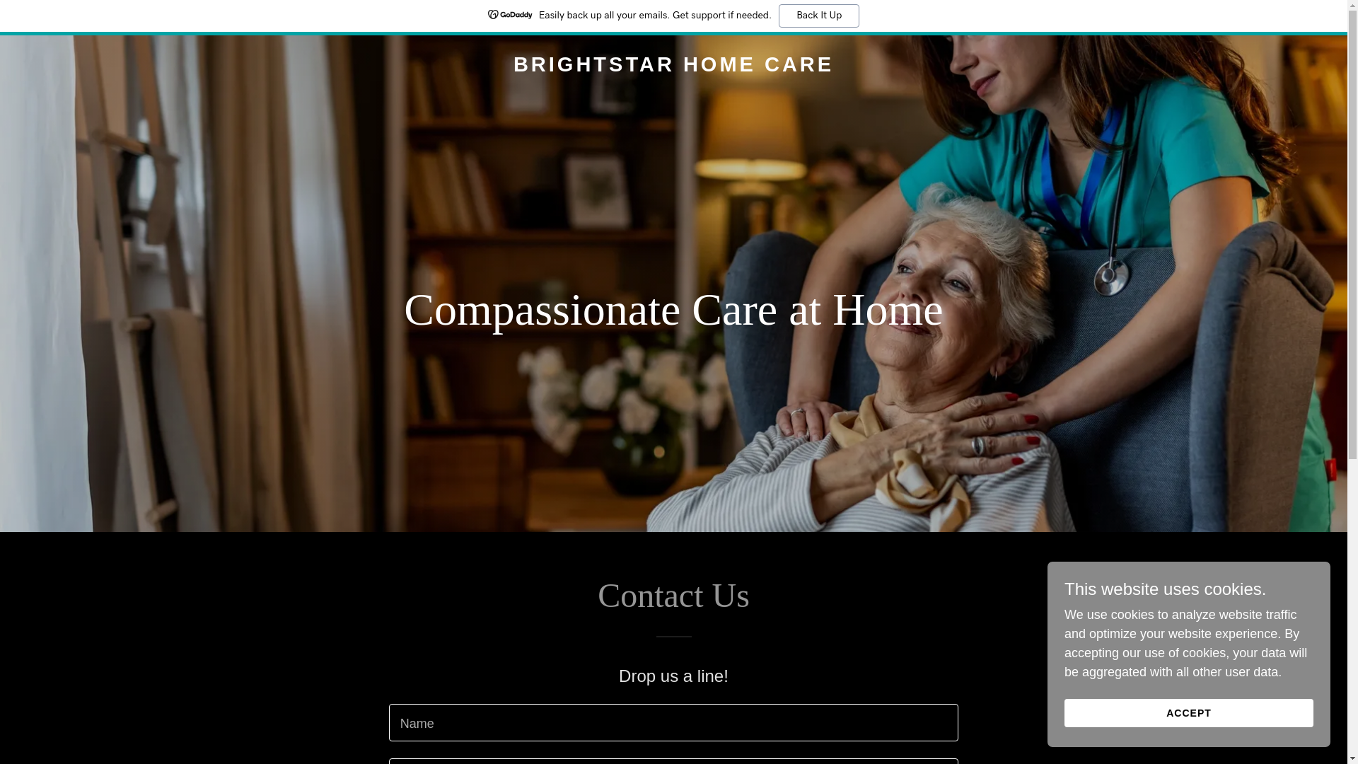 website screenshot of https://brightstarshomecare.org/