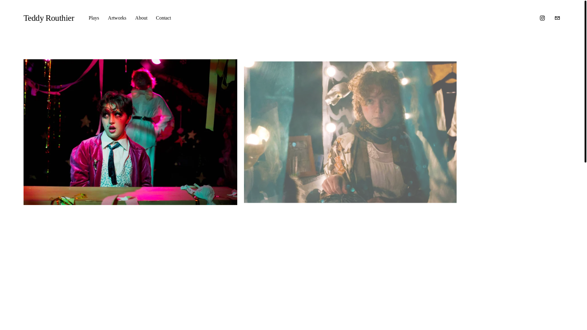 website screenshot of https://teddyrouthier.com/