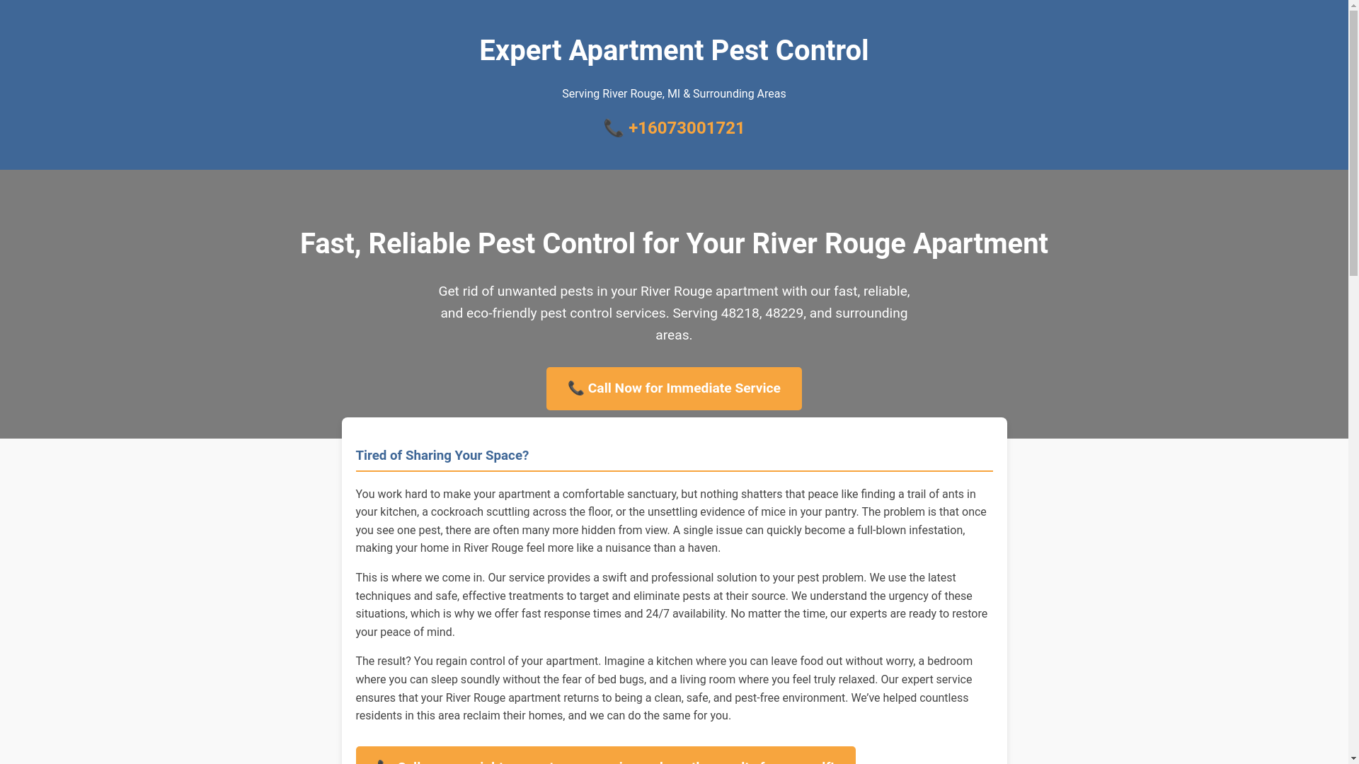 website screenshot of https://apartment-pest-control-river-rouge.pages.dev/