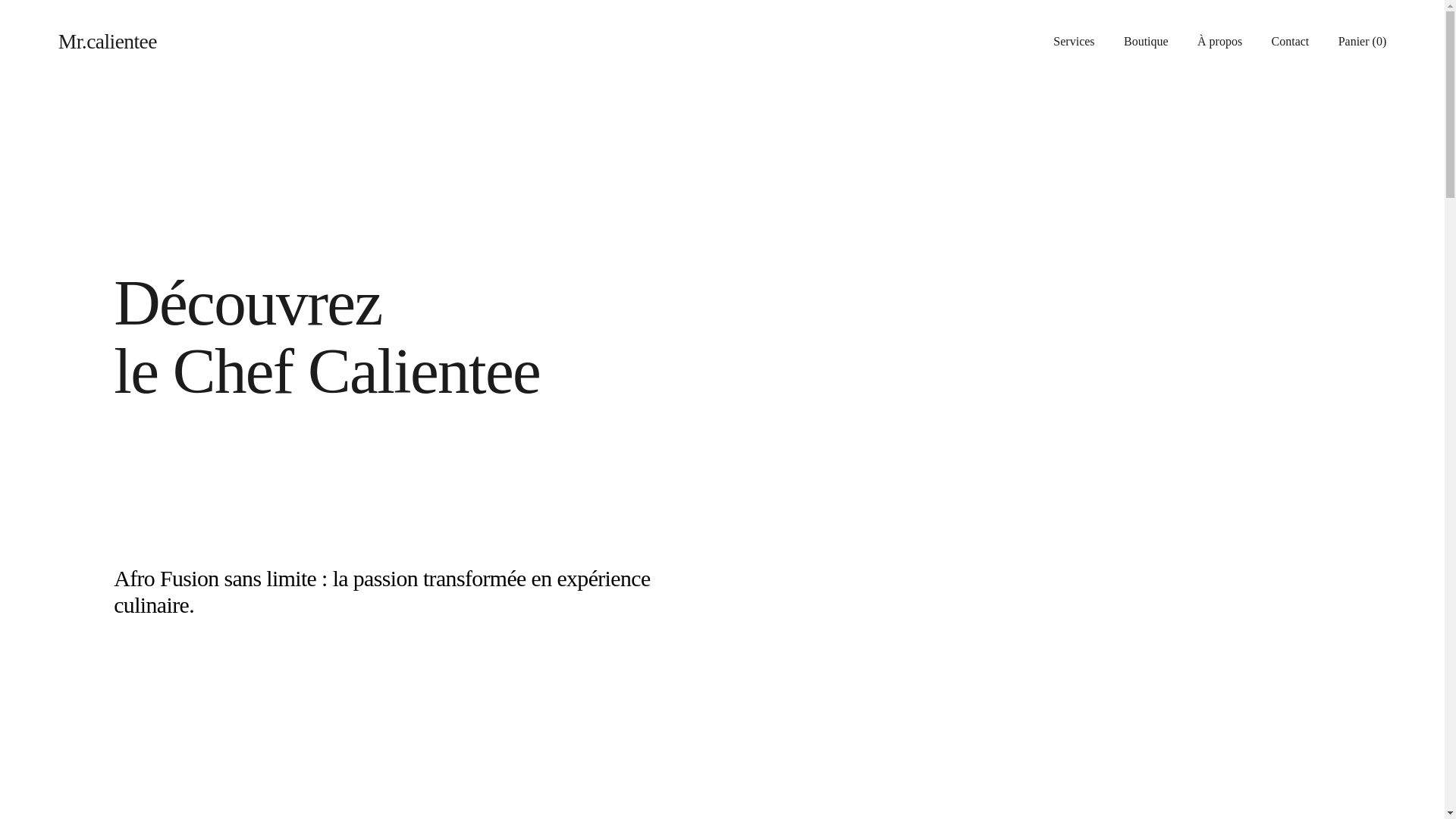 website screenshot of https://mrcalientee.fr/