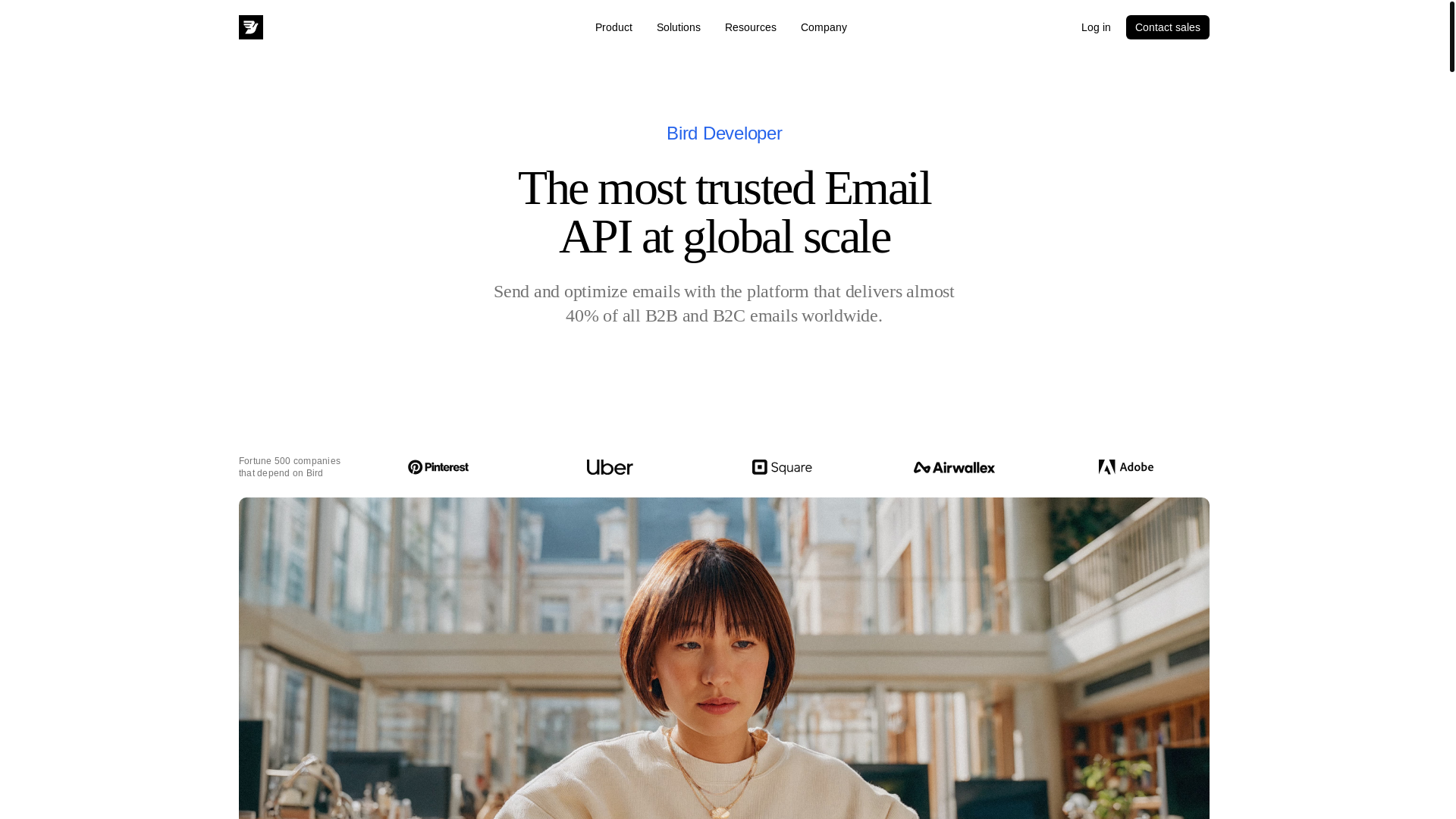website screenshot of https://sparkpost.com