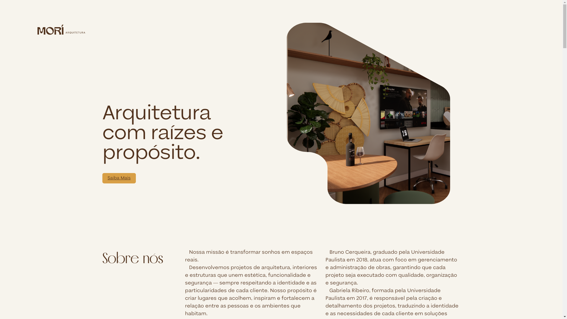 website screenshot of https://moriarquitetura.net/