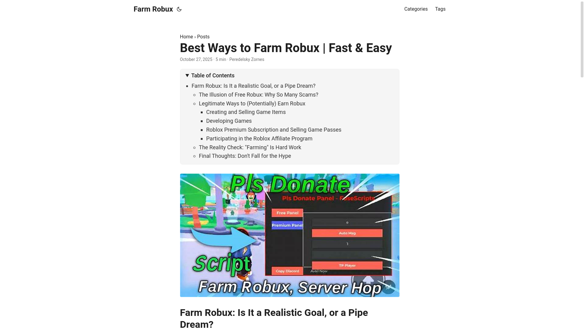 website screenshot of https://farm-robux.pages.dev/