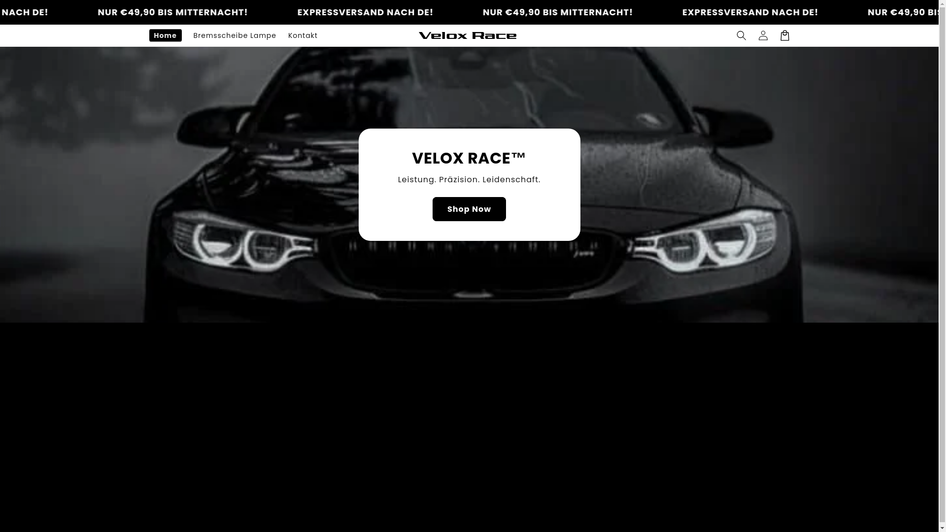 website screenshot of https://velox-race.shop/