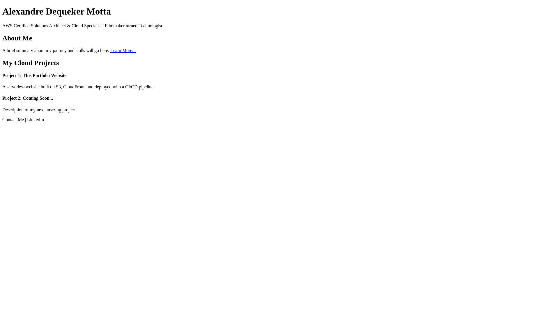 website screenshot of https://alexandredequeker.com/