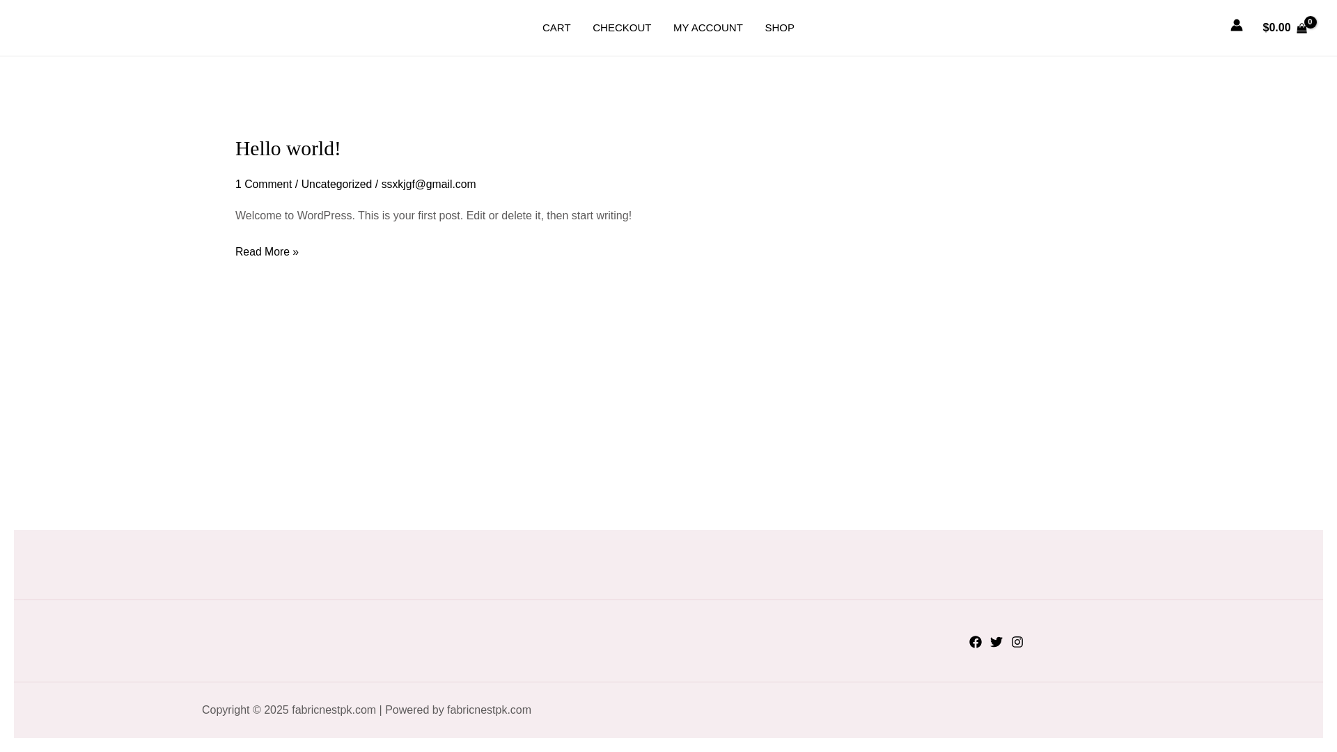 website screenshot of https://fabricnestpk.com/