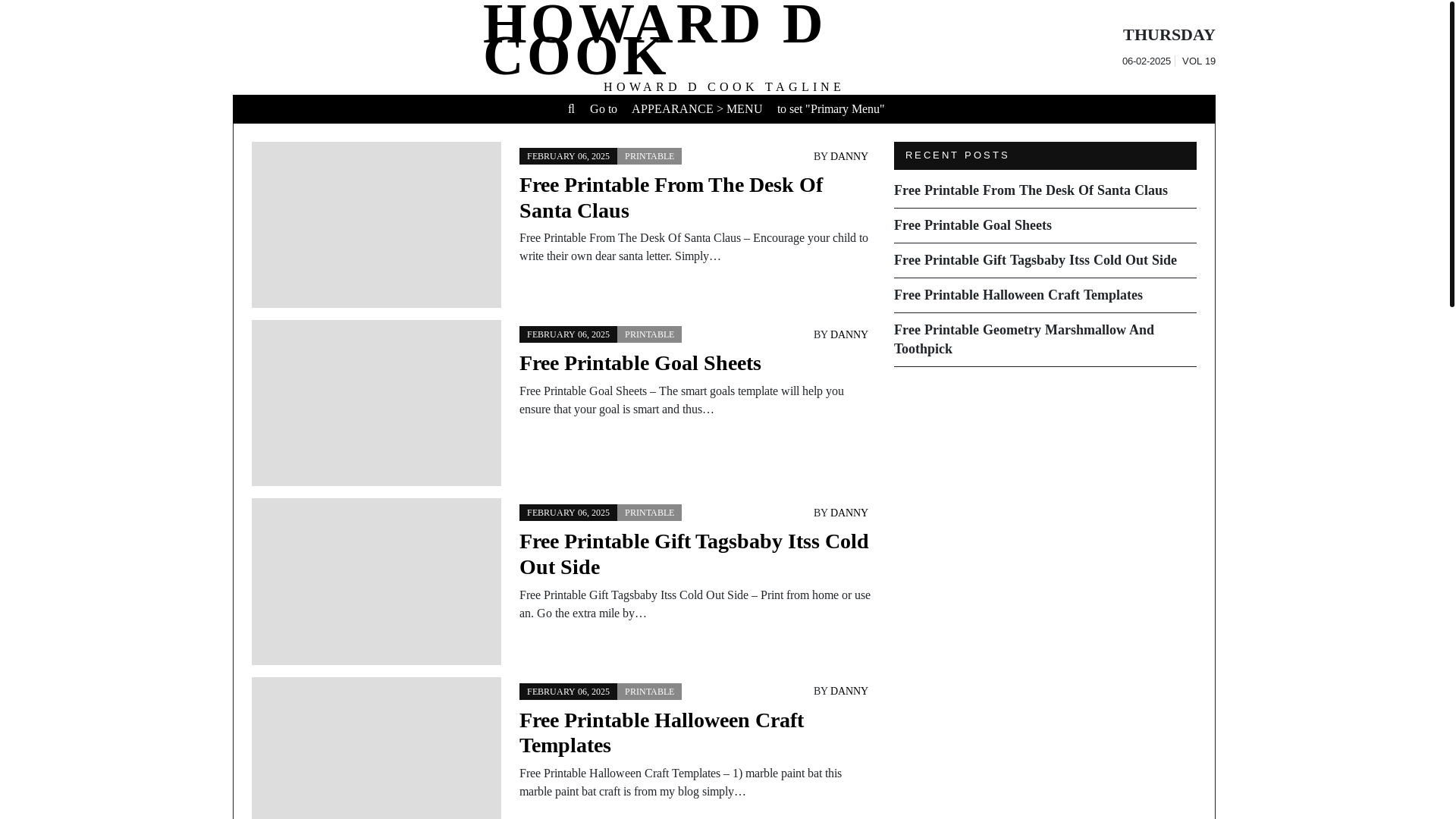 website screenshot of https://howarddcooks.pages.dev/