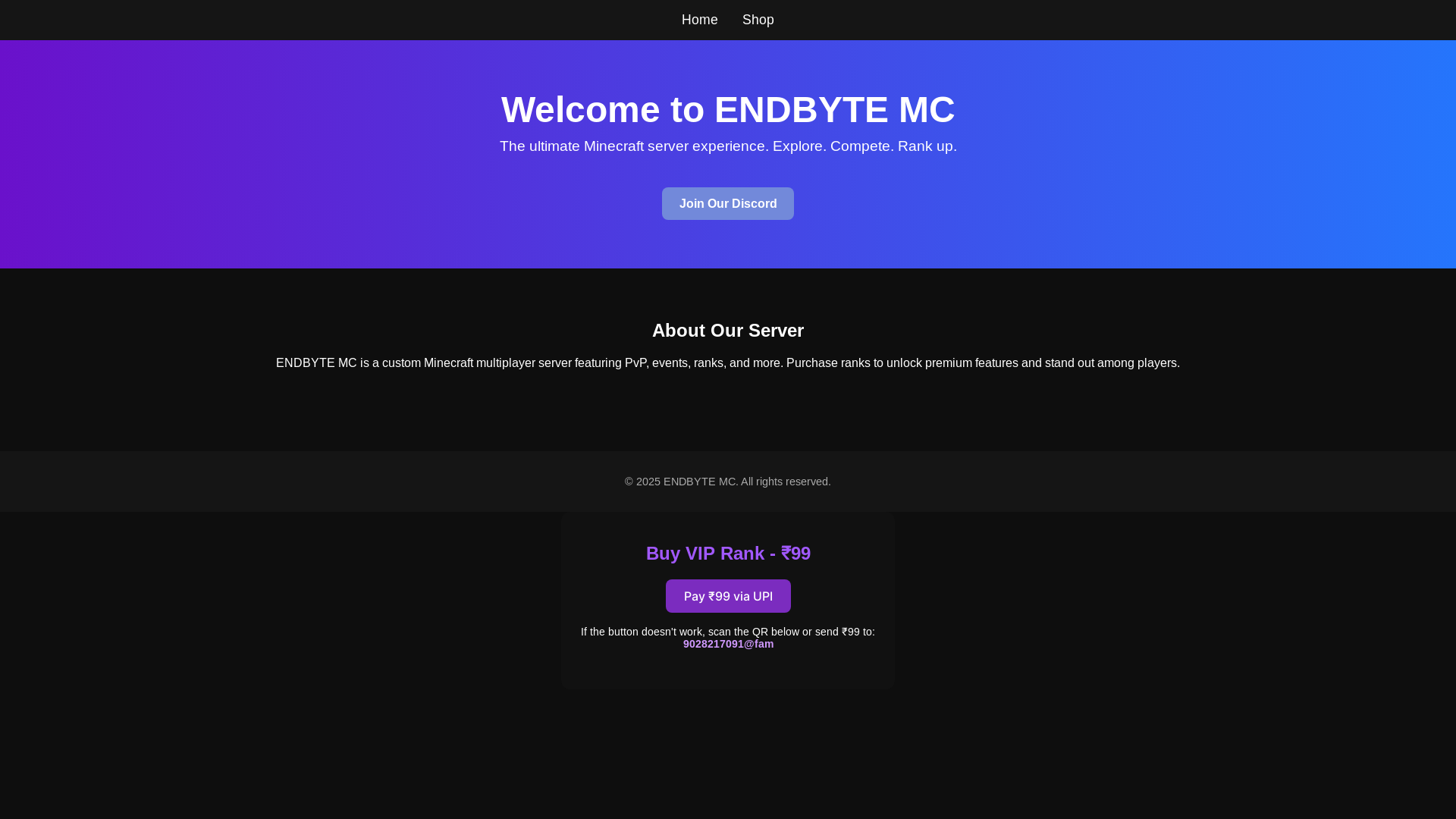 website screenshot of https://endbytemc.pages.dev/