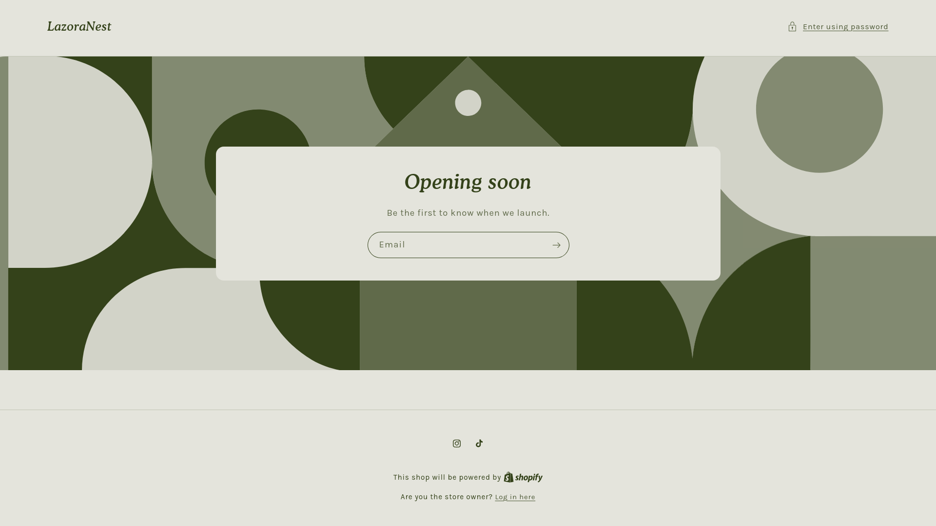 website screenshot of https://lazoranest.com/