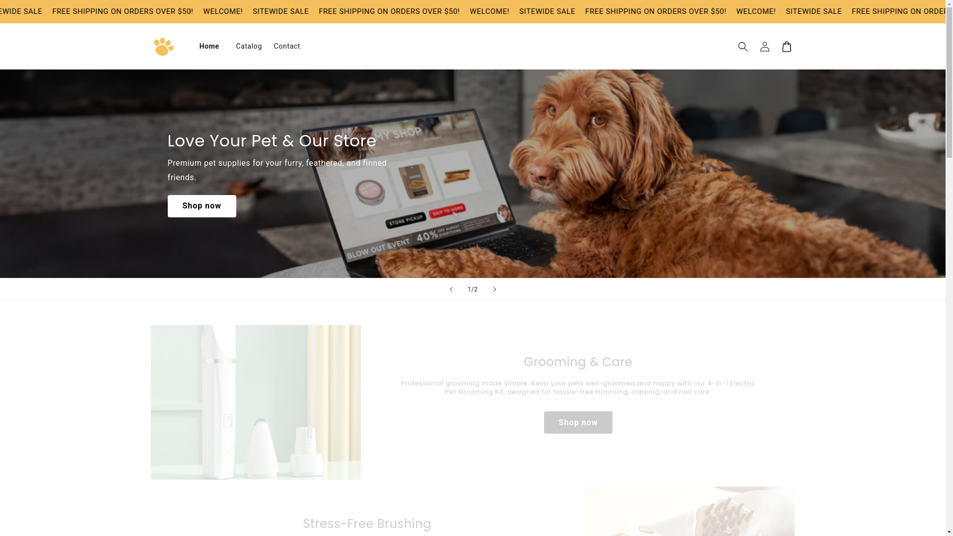 website screenshot of https://thepettechie.store/