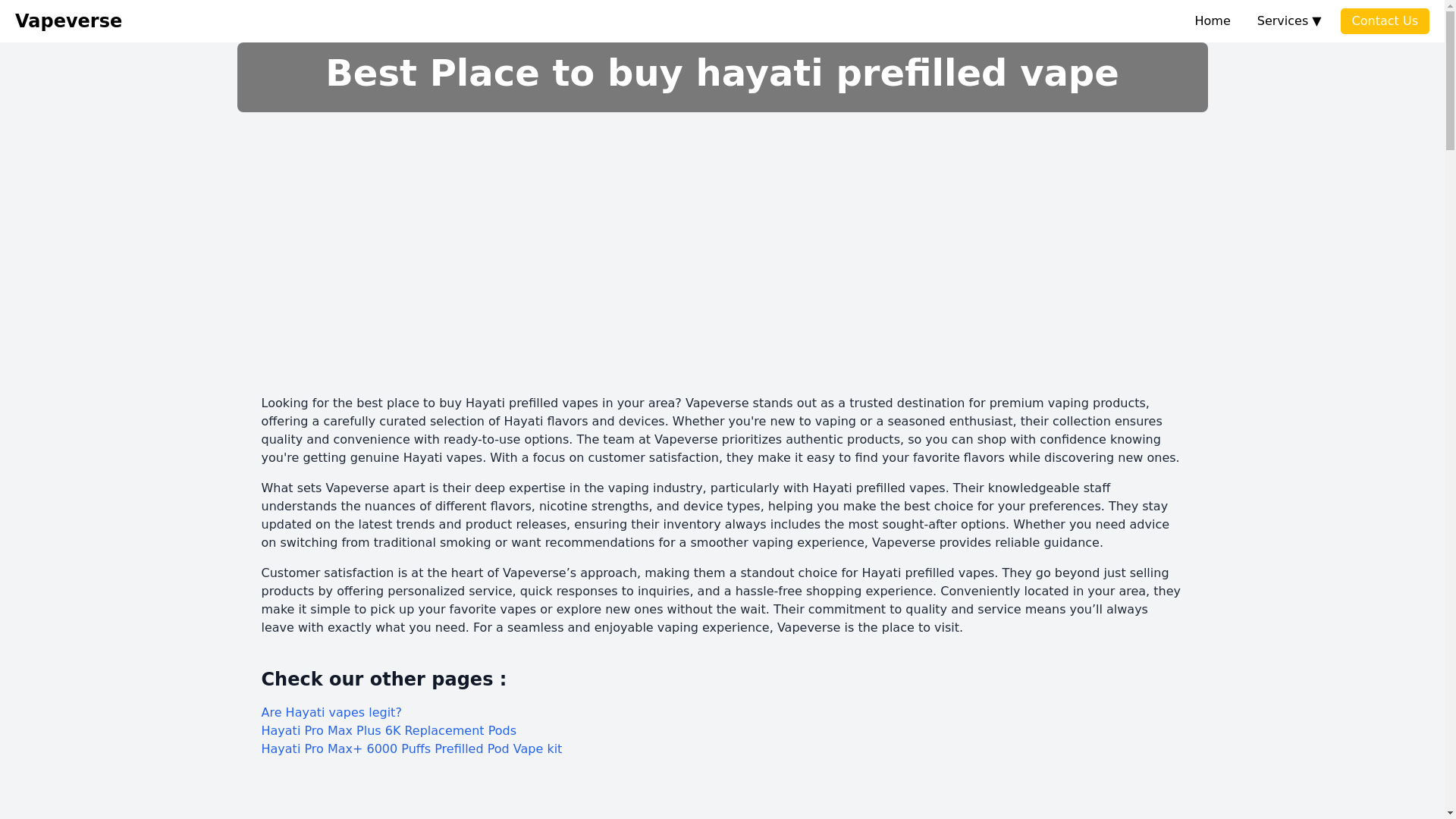 website screenshot of https://best-place-to-buy-hayati-prefilled-vape.pages.dev/