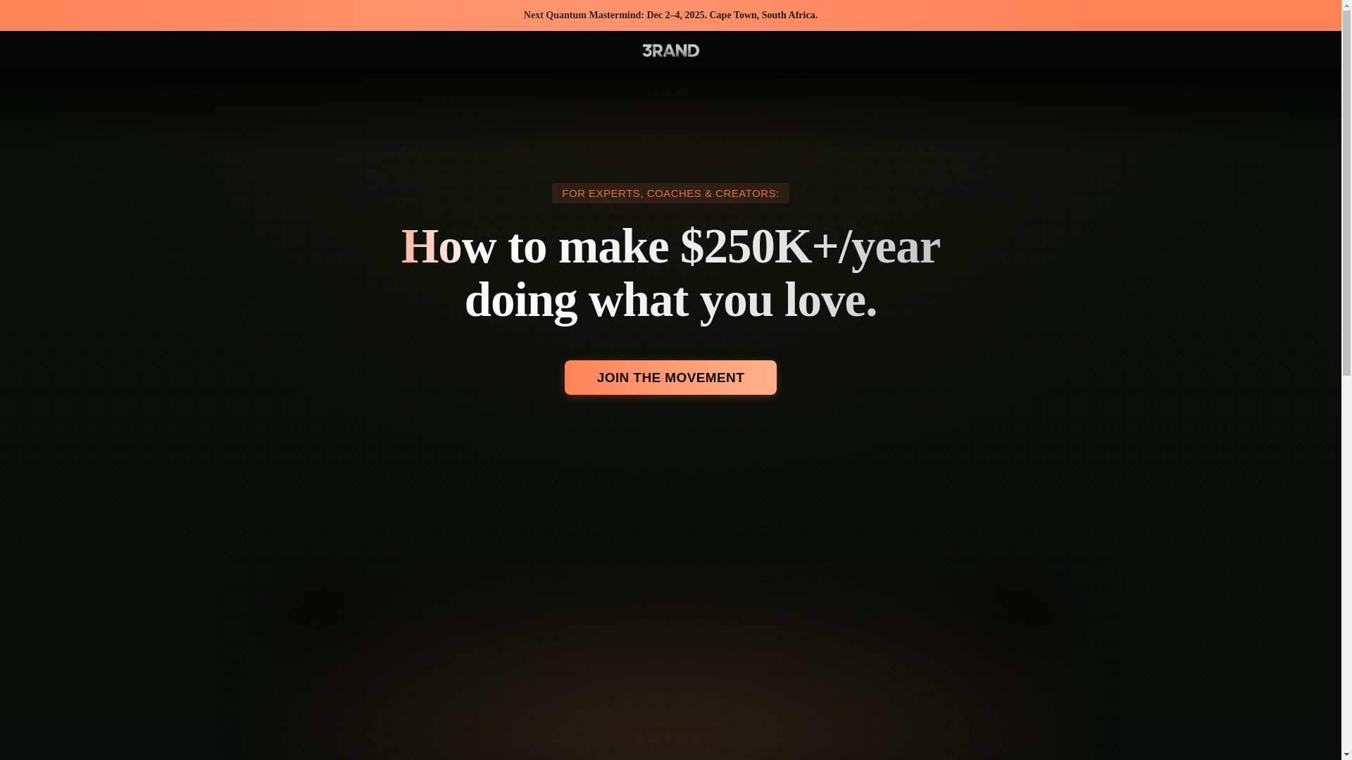 website screenshot of https://3rand.io/